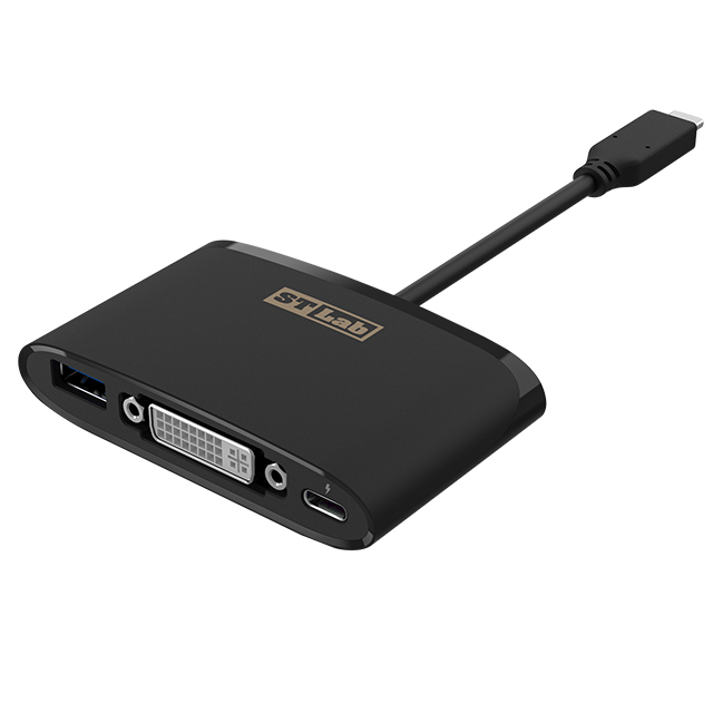 U-2100 USB-C Multiport Adapter w/PD-DVI+1 xUSB-A(DP Alt. mode)